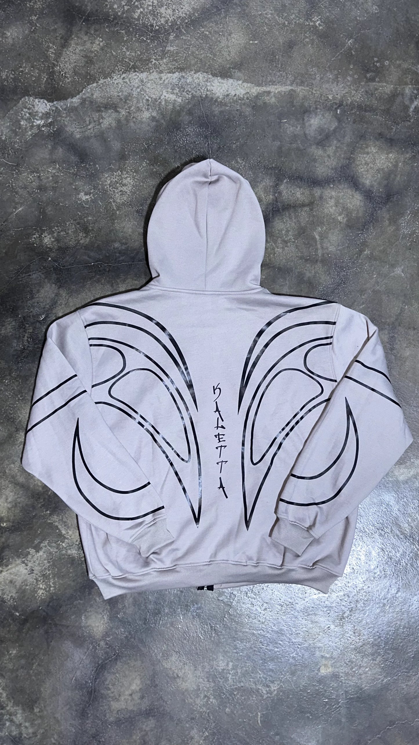 Zip Hoodie Pigeon Leaf Cement — Streetwear