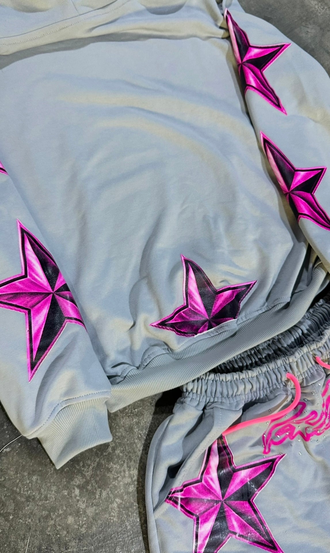 Conjunto Pedreria Hoodie y Short Dawn Star Rose — Drip