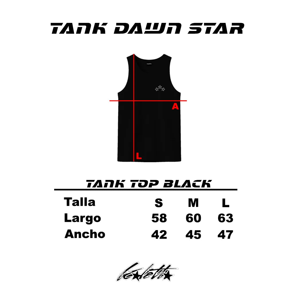 Tank Top Dawn Star Negro — Drip