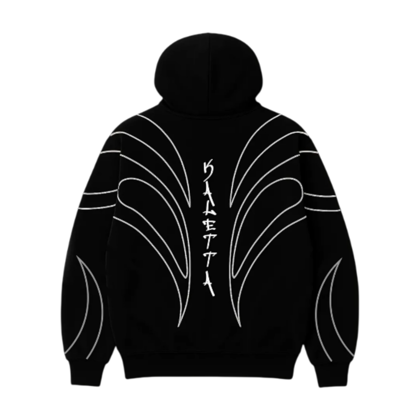 Zip Hoodie Pigeon Leaf Black — Streetwear