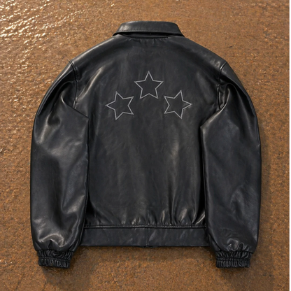 Chaqueta de Cuero Dawn Star — Streetwear
