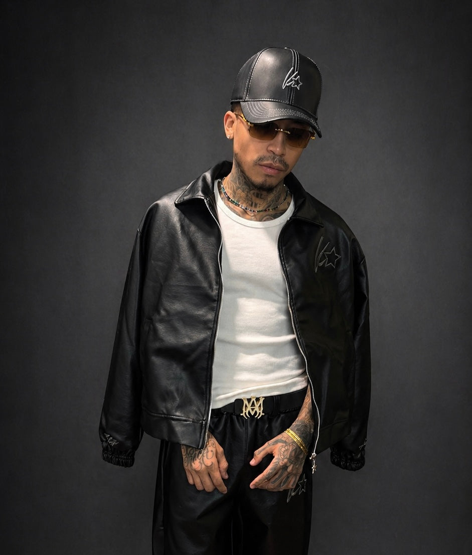 Chaqueta de Cuero Dawn Star — Streetwear