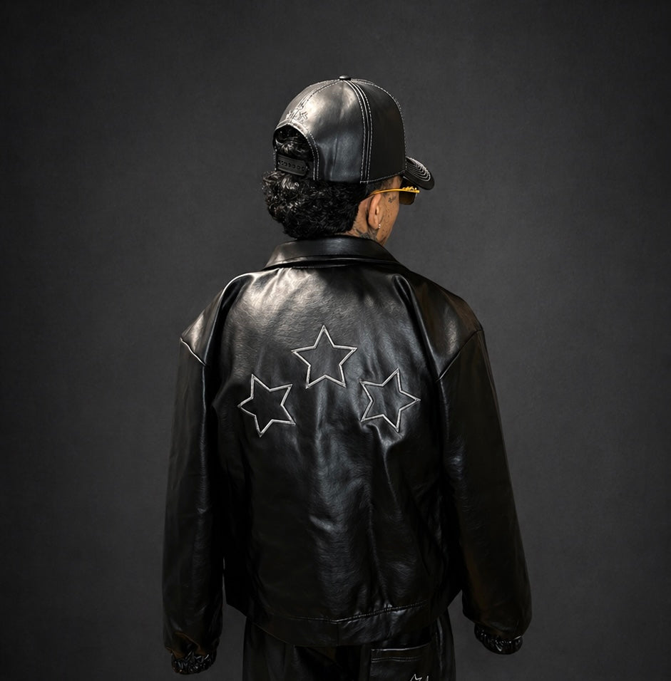 Chaqueta de Cuero Dawn Star — Streetwear