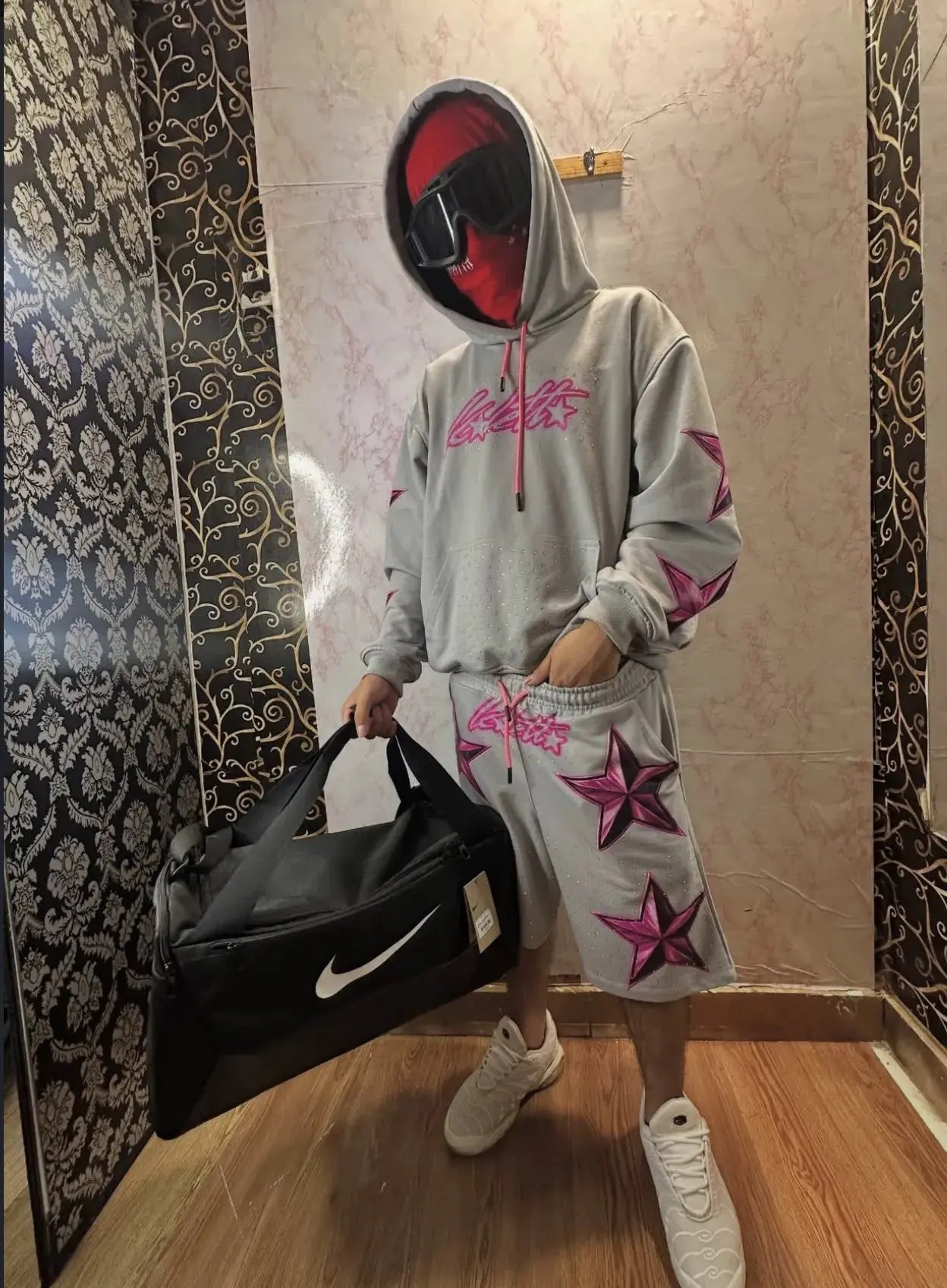 Set Hoodie y Short Dawn Star Drip Rose — Kaletta Kaletta