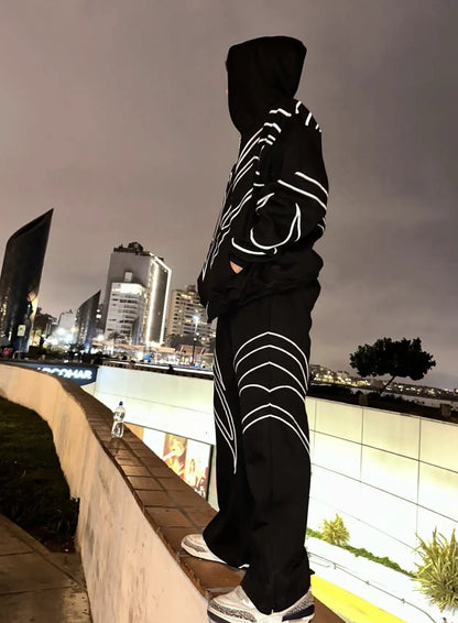 Conjunto Casaca y Buzo Pigeon Tribal Negro — Kaletta Kaletta