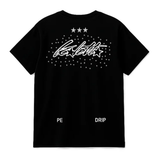 Polo con Pedrería Dawn Star Black — Slim Fit