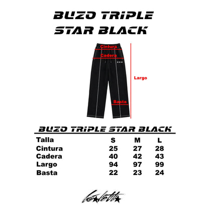 Buzo Triple Star Black