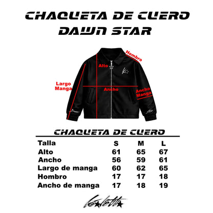 Chaqueta de Cuero Dawn Star — Streetwear