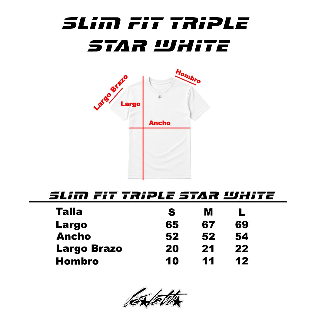 Slim Fit Triple Star White