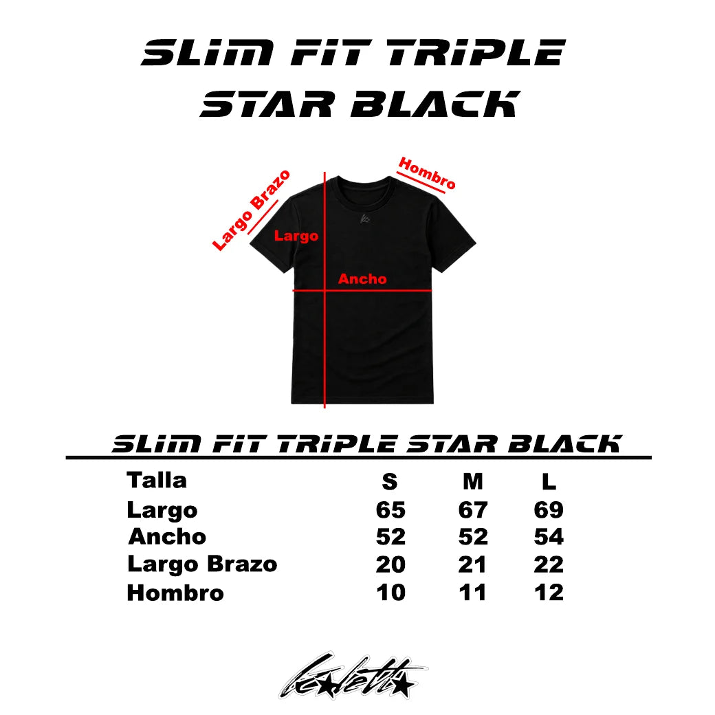 Slim Fit Triple Star Black