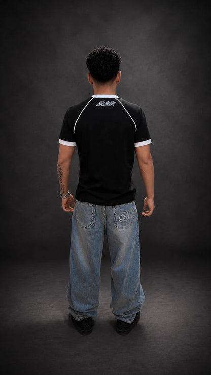 Baby Tee Triple Star Black Reflective