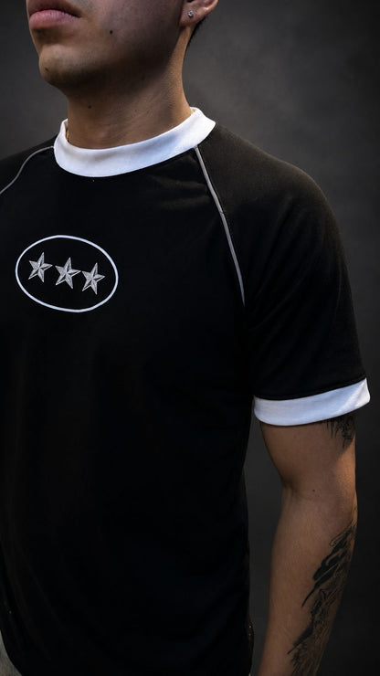 Baby Tee Triple Star Black Reflective