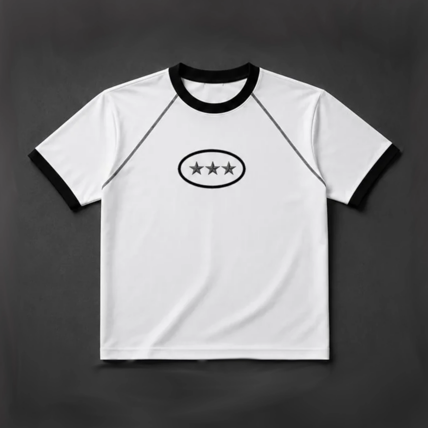 Baby Tee Triple Star White Reflective