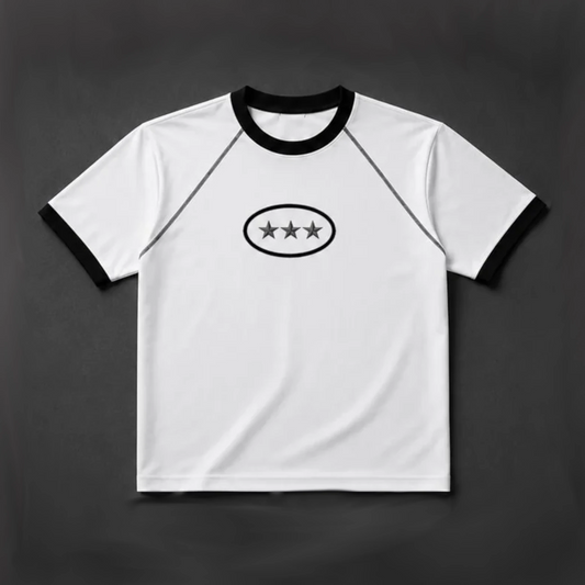 Baby Tee Triple Star White Reflective
