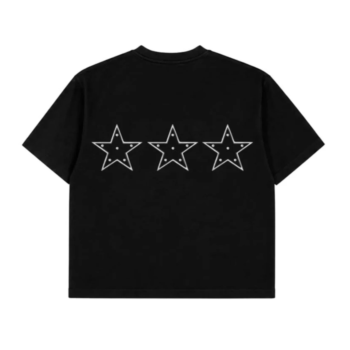 Boxy Fit Triple Star Black Red